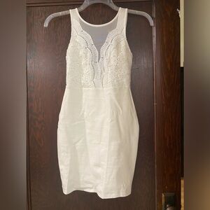 LULUS White Lace Mini Dress